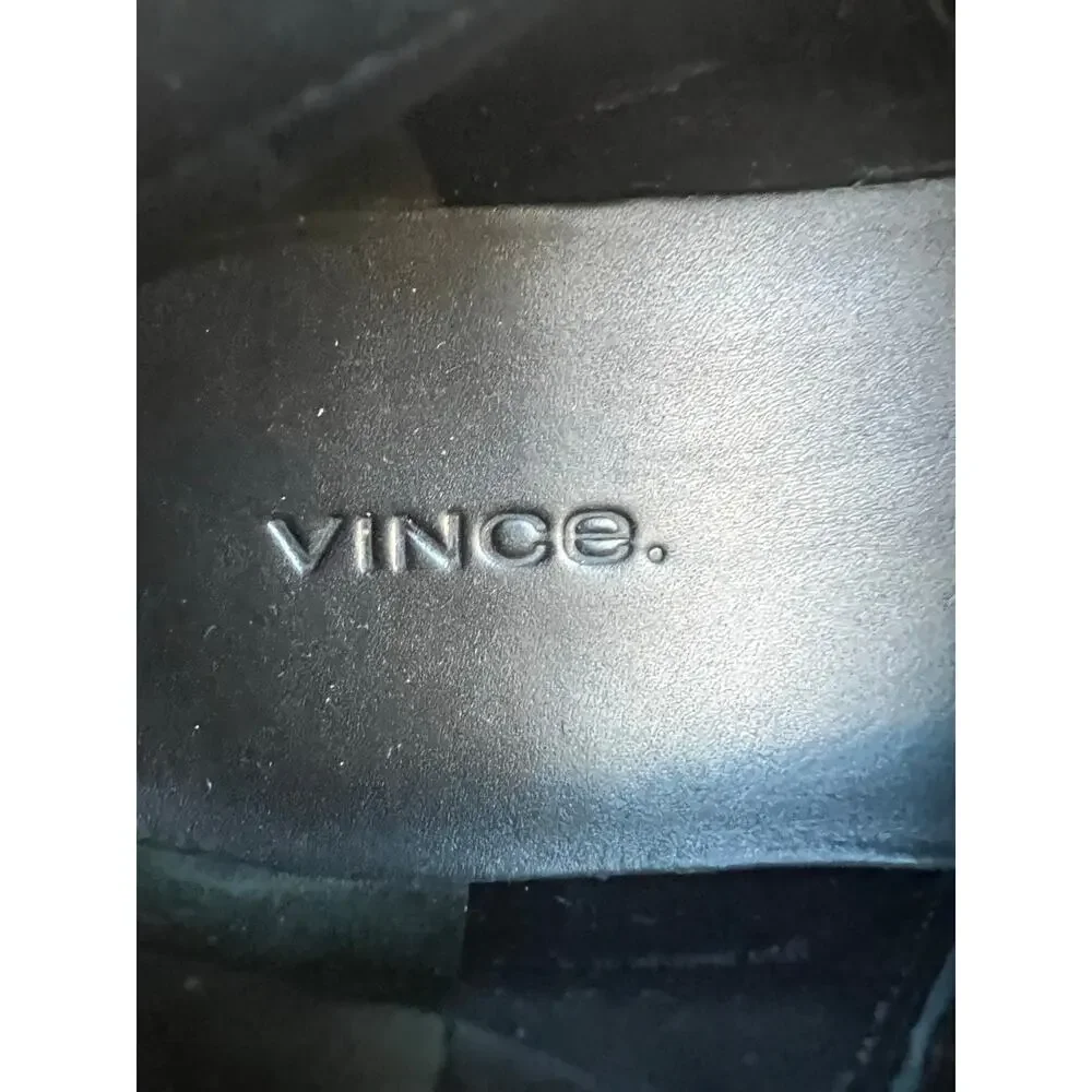 Vince‎ Warren Black Suede White Platform Round Toe Slip On Skate Sneaker Shoes 7